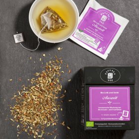 Exklusive Bio-Tee Geschenkbox mit Tee aus aller Welt 45 Pyramiden (135g), einzeln kuvertiert
